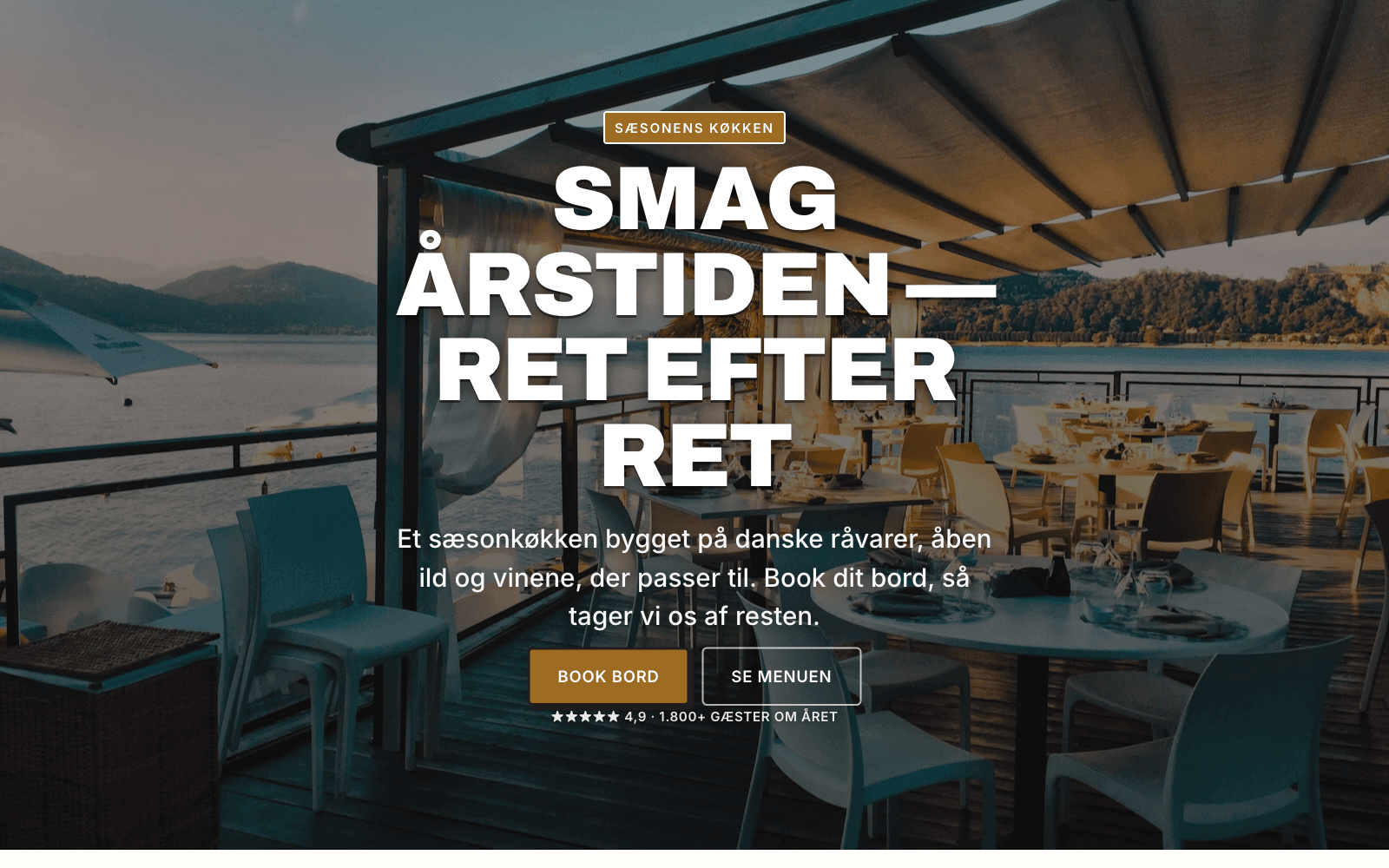 Real website Sitenyx builds for Cafés and bars