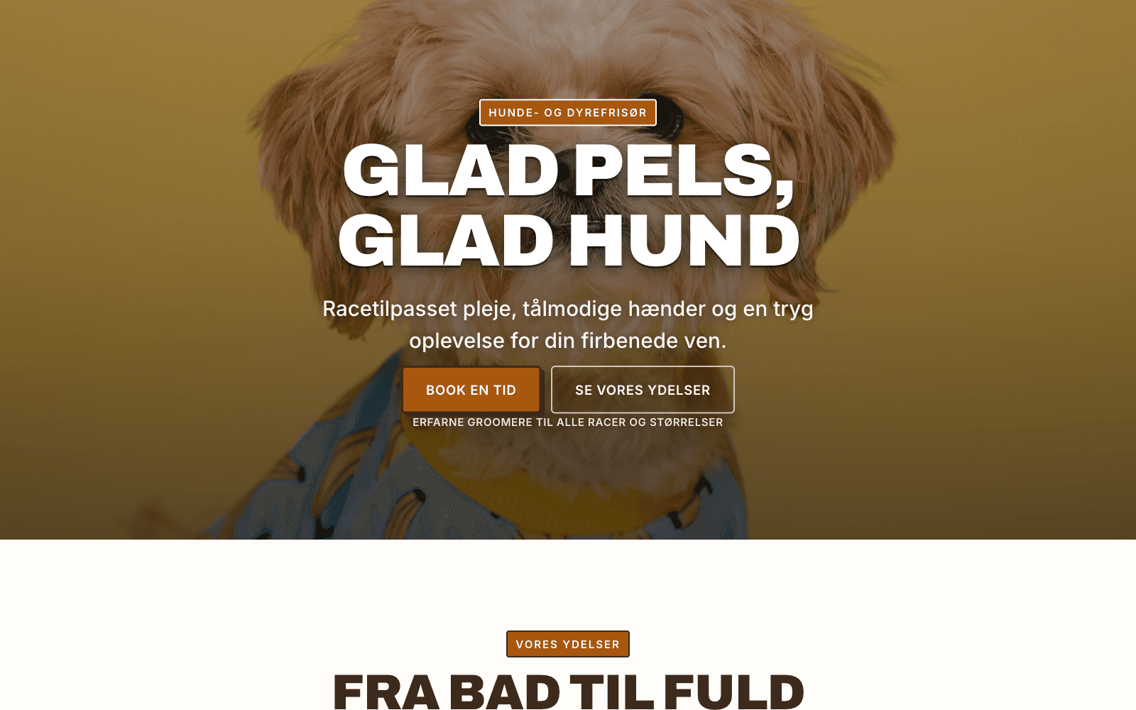 Real website Sitenyx builds for Pet groomers