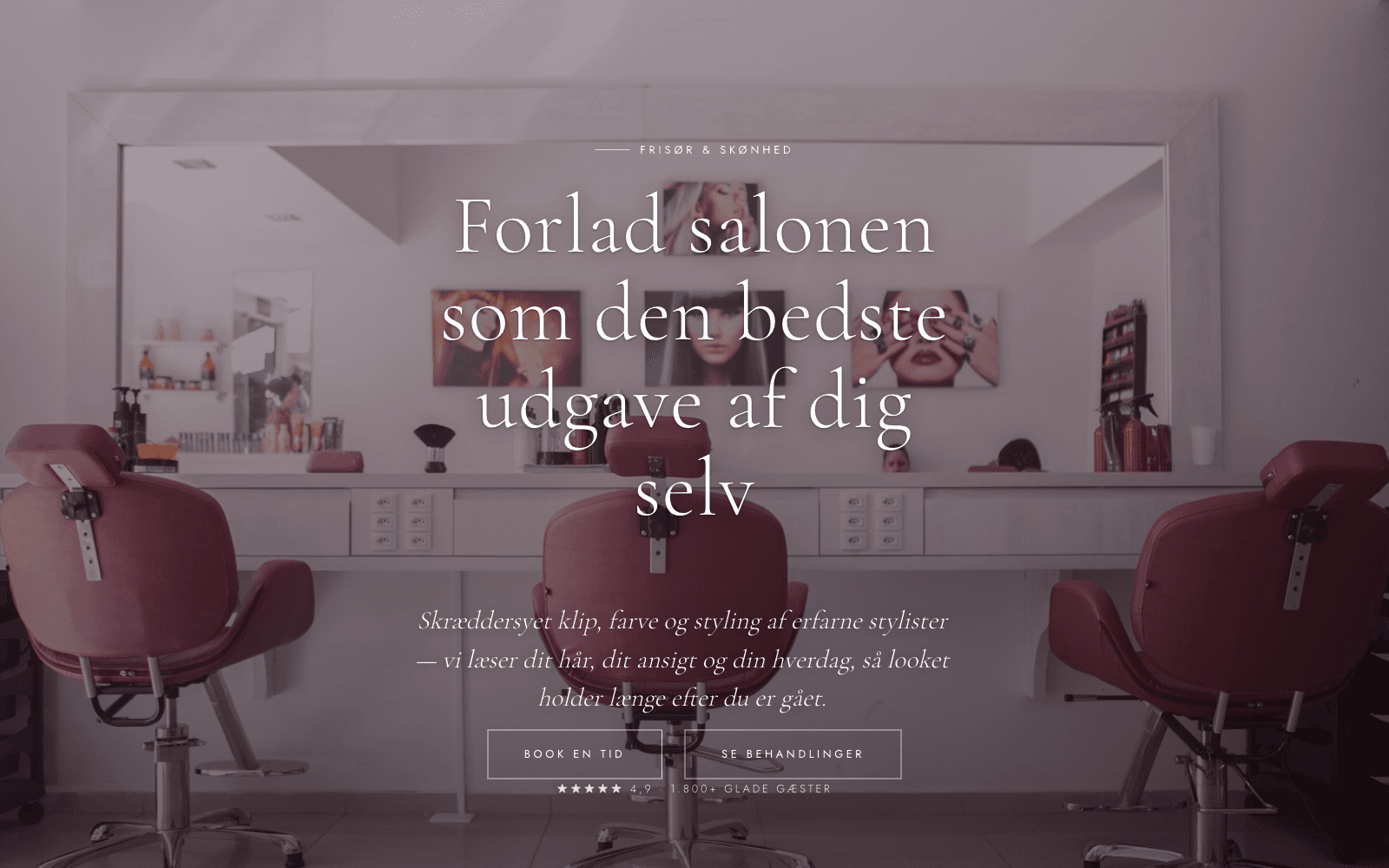 Real website Sitenyx builds for Hair salons