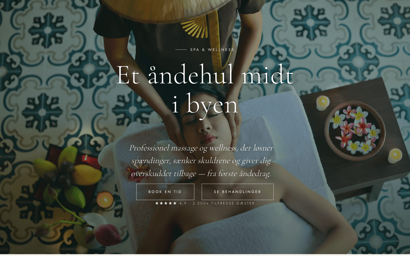 Real website Sitenyx builds for Wellness and spa